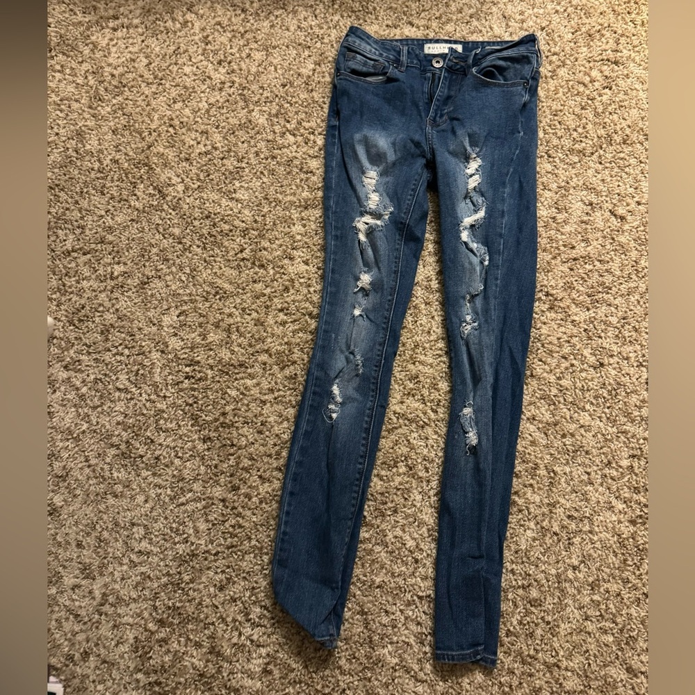 Bullhead dark denim ripped skinny jeans